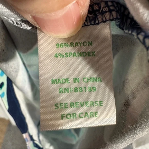 Lilly Pulitzer Calla off the shoulder romper, High Tide - Ready Set Gecko XXS - Picture 8 of 10